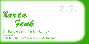 marta fenk business card